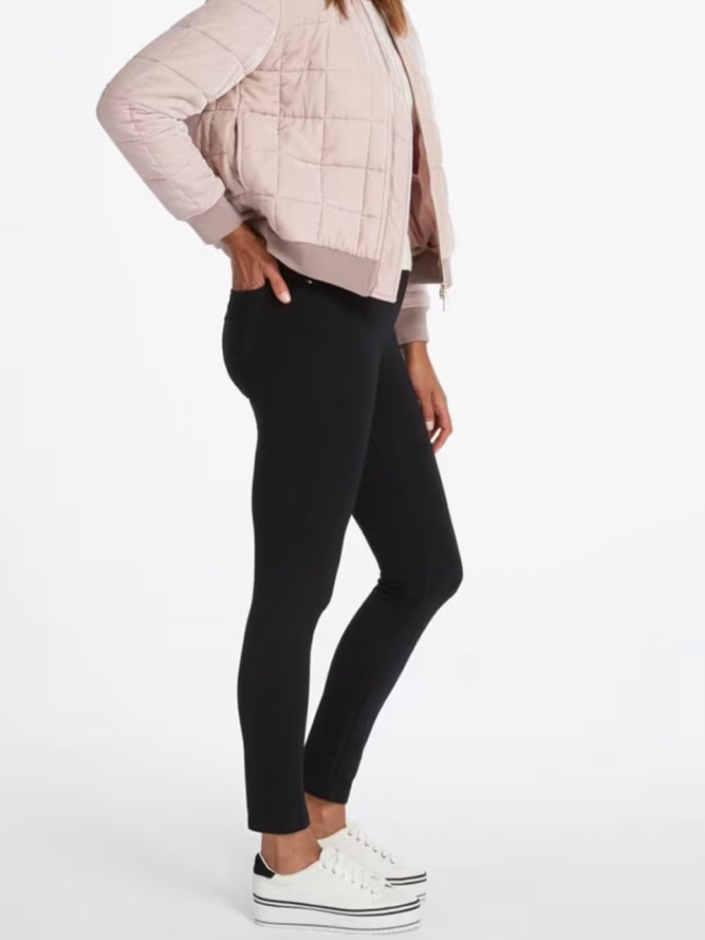 SPANX Women's Black Perfect Ankle Pant 4 Pocket Leggings.